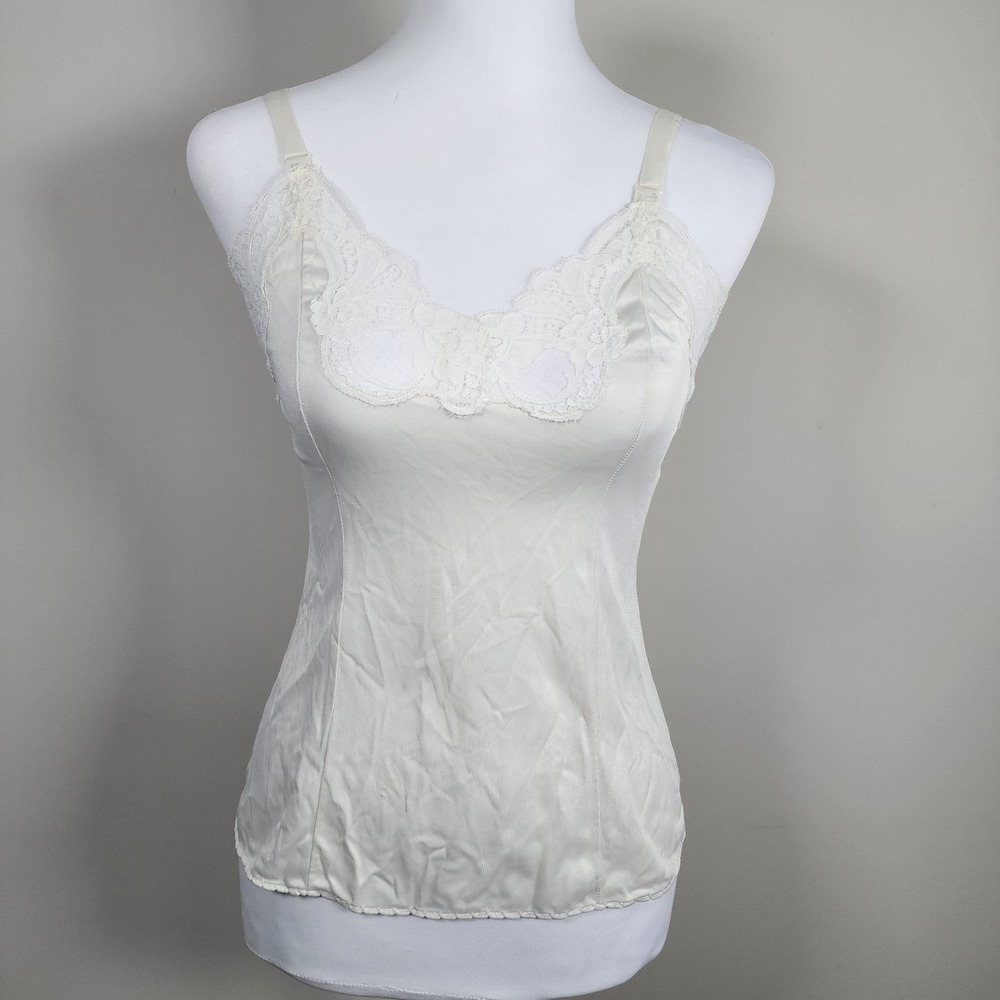 Vintage French Maid Camisole Womens 32 XS‎ Lace Dainty Feminine Delicate Fairy